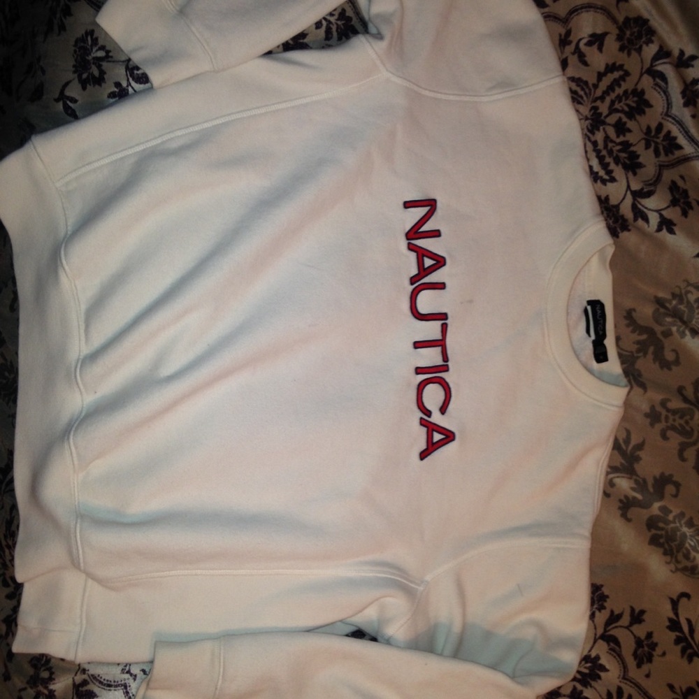 White Nautica crew neck